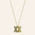 18K Gold Over Sterling Silver White CZ DS Cube Necklace