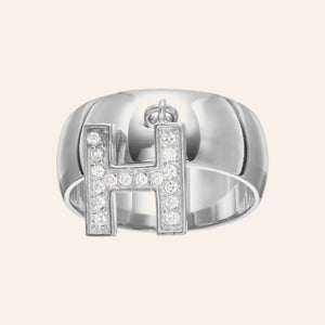 Rhodium Plated Sterling Silver Ds  White Cz Cube Charm Letter