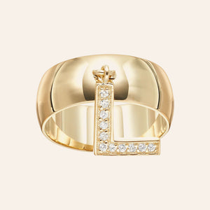18K Gold Vermeil Sterling Silver White Cz Ds Cube Charm Letter