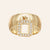 18K Gold Vermeil Sterling Silver White Cz Ds Cube Charm Letter