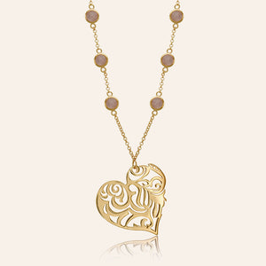 "Sacred Heart" Sterling Silver Heart Pendant Necklace