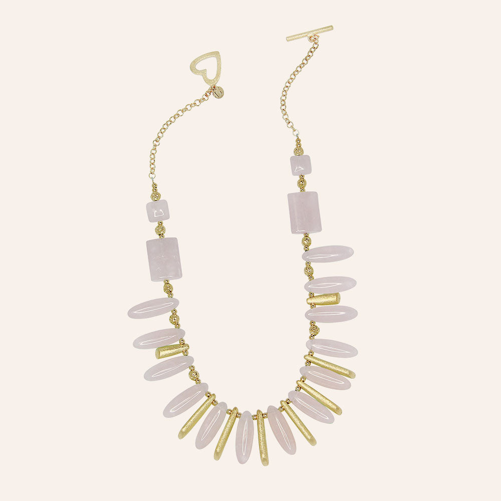 Light Pink Jade Glamour Necklace