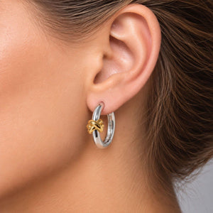 Knot Love Two-Tone 0.78" Hoop Earrings