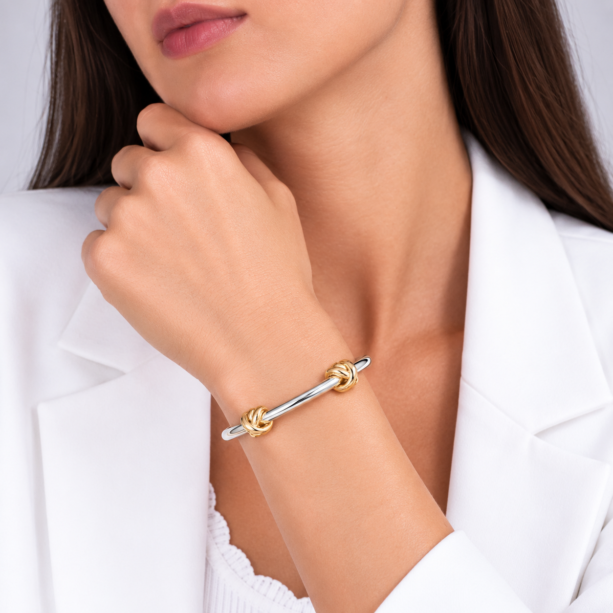 Knot Love Two-Tone Bangle