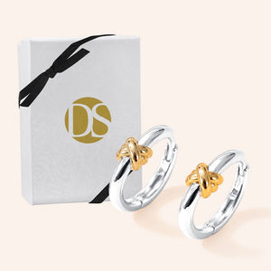 Knot Love Two-Tone 0.78" Hoop Earrings
