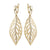 18 K YG Plated Brass "Velvet Peak" Clear CZ Earrings