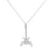 Electric Guitar Prong-set CZ's Sterling Silver Pendant Necklace