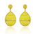 "Jardine" Handmade Woven Crystal Beads Teardrop Earrings