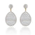 "Jardine" Handmade Woven Crystal Beads Teardrop Earrings