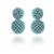 "Dangle Bloom" Handcrafted Crochet Faceted Beaded Crystal Drop Earrings