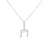 Eighth Note Prong-set CZ's Sterling Silver Pendant Necklace