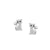 Cat Prong-set CZ's Sterling Silver Post Earrings