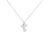 Dog  Bone Pave Prong-set CZ's Sterling Silver Pendant Necklace