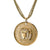 18K YG Plated "Personalized Zodiac" White CZ Pendant Necklace