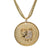 18K YG Plated "Personalized Zodiac" White CZ Pendant Necklace