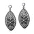 Black Rhodium Plated, Edgy Glamour Cz Earrings