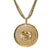 18K YG Plated "Personalized Zodiac" White CZ Pendant Necklace