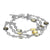 Glam Smokey and Yellow Quartz Sterling Silver Bracelet