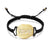 18K YG Plated "Inspire to Dazzle"  CZ Macrame Inspirational Self Tie Bracelet