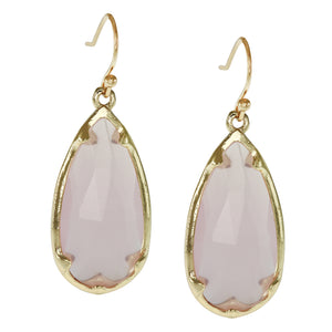 Drop Cabochon Crystal Earrings More Colors