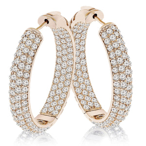 “The Midi” Pave Crystal Inside-outside Hoop Earrings