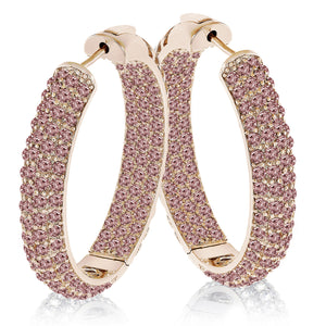 “The Midi” Pave Crystal Inside-outside Hoop Earrings