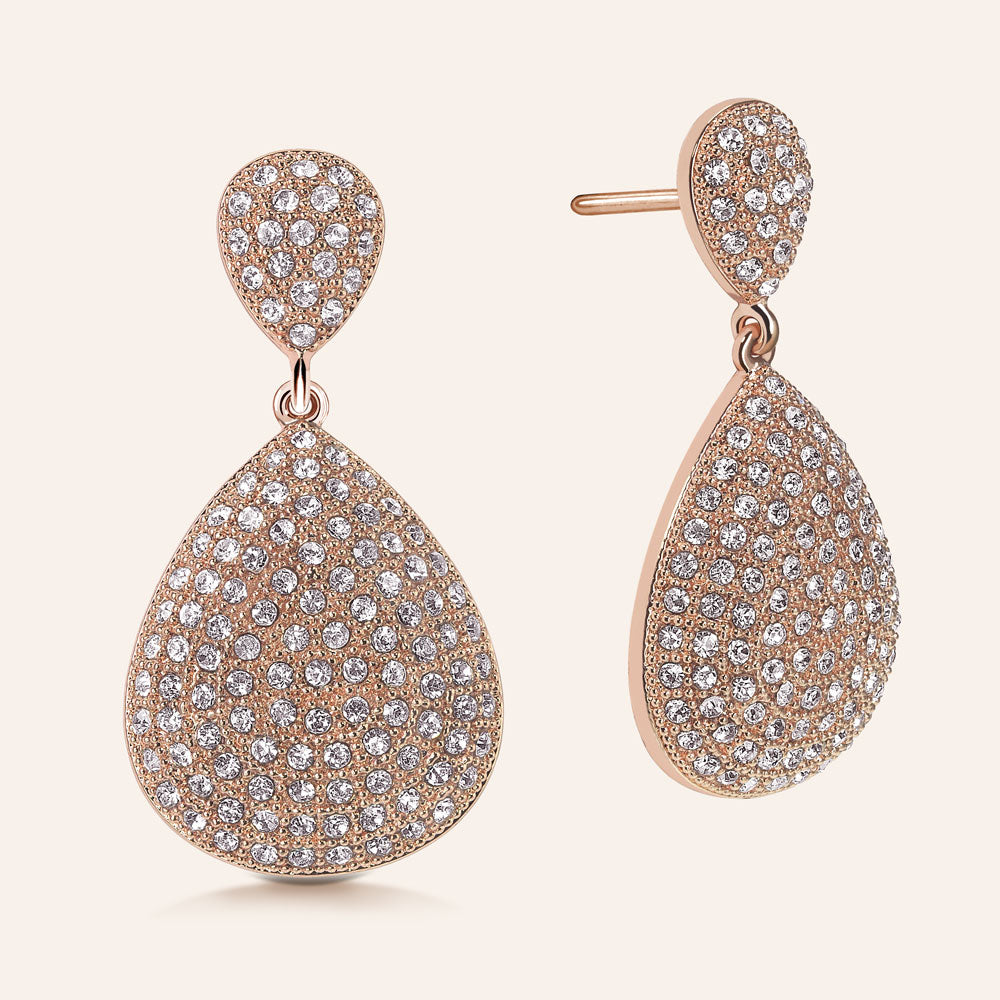 Champagne Gold Swarovski Earrings made with Swarovski Crystal & 925  Sterling Silver Drop Earrings – styleinshop