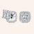 “Rachel” 8ct Princess Cut Halo Stud Earrings and Jackets