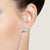 “Three ways to Glam” 18K Silver / Rose Gold Platied over  Sterling Silver 2-2.5ct Set of 3 Post Earrings