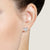 “Three ways to Glam” 18K Silver / Rose Gold Platied over  Sterling Silver 2-2.5ct Set of 3 Post Earrings
