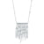 "Diamond Passage"  Fringe Drop Necklace - Sterling Silver