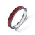 "Sabi Colori" Cassis Red Inlay Thin Hinge Bangle- Silvertone