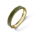 "Sabi Colori" Meadow Green Lizard Inlay Thin Hinge Bangle -Goldtone