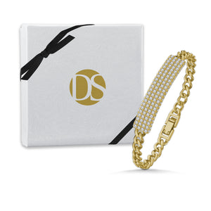 "Legacy Delight" 4.9 ctw Pave ID Curb Link Bracelet More Colors