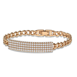 "Legacy Delight" 4.9 ctw Pave ID Curb Link Bracelet More Colors