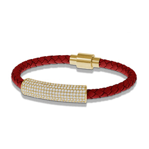 "Icon Forever" Woven Genuine Leather Bracelet