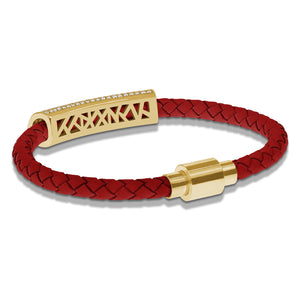 "Icon Forever" Woven Genuine Leather Bracelet