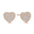 "Secret Love" 2.0ctw Pave Heart Stud Earrings