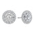 "Majesty Bloom" 7.8ctw Baguette Circle Cluster Stud Earrings