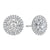 "Majesty Bloom" 7.8ctw Baguette Circle Cluster Stud Earrings