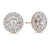 "Majesty Bloom" 7.8ctw Baguette Circle Cluster Stud Earrings