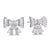 "Sparkle in Lace" 7.8ctw Baguette Bow Earrings More Colors