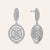 "Romantic Retro" 2.0ctw Pave Oval Drop Earrings