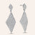 "All that Glam" 3.5ctw Pave Double Diamond Drop Earrings
