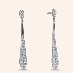 "Sheer Drop" 2.2ctw Pave Dome Drop Earrings