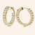 “1 Row Petite” 1.4ctw  Inside-outside Hoop Earrings