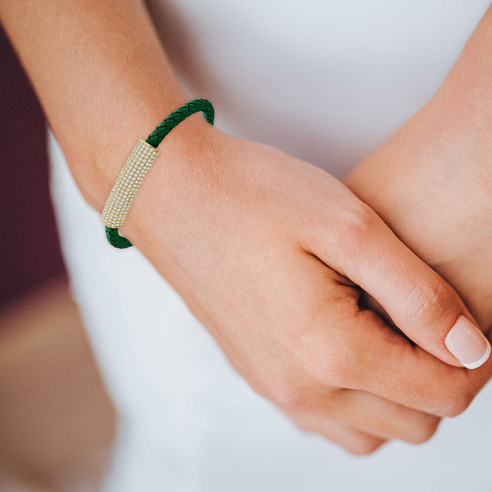 "Icon Forever" Woven Genuine Leather Bracelet