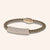 "Icon Forever" Woven Genuine Leather Bracelet - Rose Gold - Tan