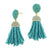 “The Petite Tassel” Pave Crystals & Seed Beads Drop Earrings