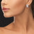 "Shimmering Touch" 2.6ctw Pave Hoop Earrings